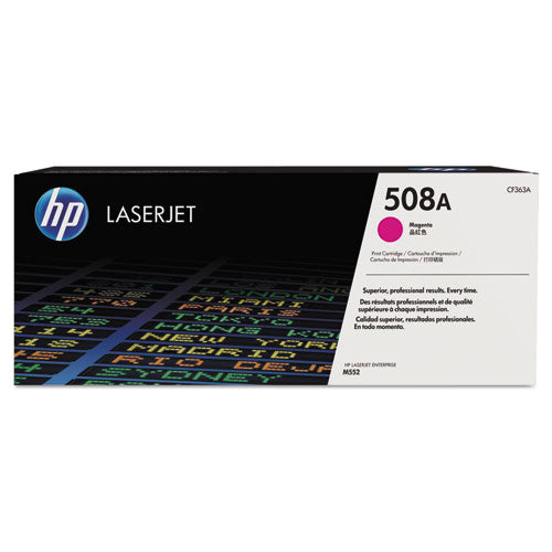 HP 508A, (CF363A) Magenta Original LaserJet Toner Cartridge-(HEWCF363A)