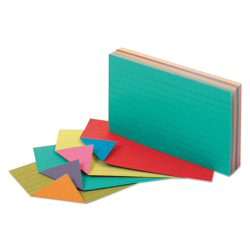 Extreme Index Cards, Ruled, 3 x 5, Assorted, 100/Pack-(OXF04736)