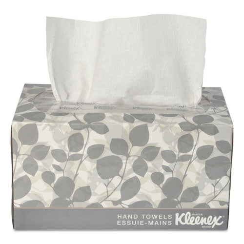 Hand Towels, POP-UP Box, Cloth, 1-Ply, 9 x 10.5, Unscented, White, 120/Box-(KCC01701)
