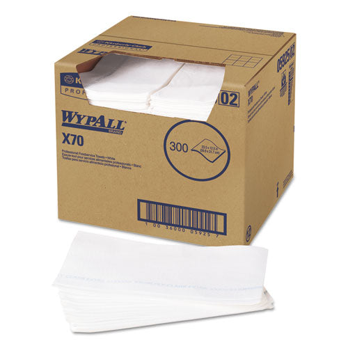 X70 Wipers, Kimfresh Antimicrobial, 12.5 x 23.5, Unscented, White, 300/Carton-(KCC05925)