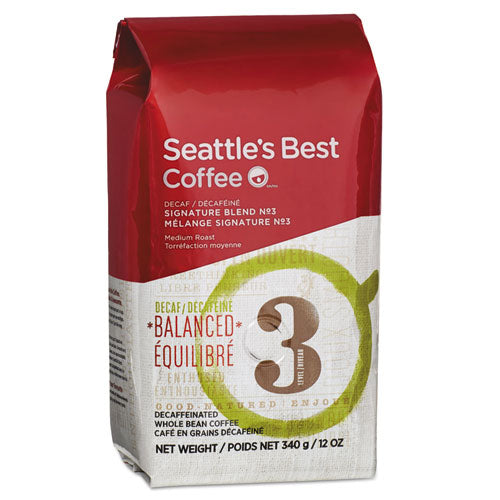 Level 3 Whole Bean Coffee, Decaffeinated, 12 oz Pack, 6/Carton-(SBK11008565EA)