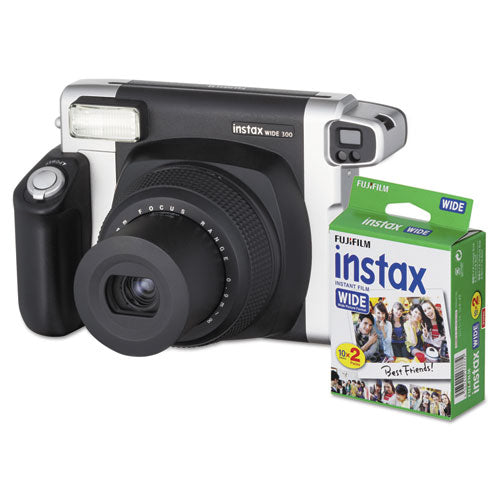Instax Wide 300 Camera Bundle, 16 Mpixels, Black-(FUJ600015500)