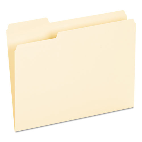 Interior File Folders, 1/3-Cut Tabs: Assorted, Letter Size, 9.5-pt Manila, 100/Box-(UNV12213)