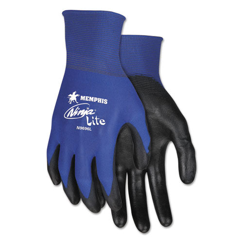 Ultra Tech TaCartonile Dexterity Work Gloves, Blue/Black, Large, Dozen-(CRWN9696L)