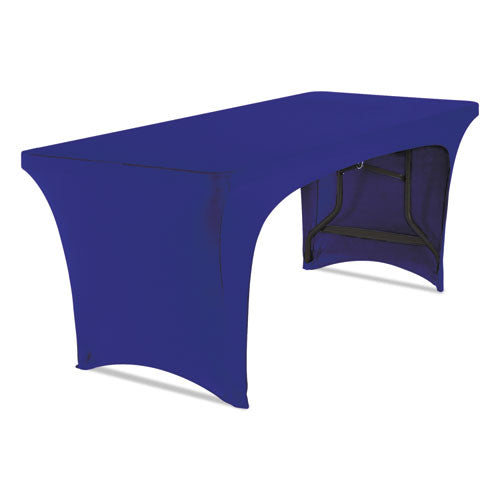 iGear Fabric Table Cover, Open Design, Polyester/Spandex, 30" x 72", Blue-(ICE16546)