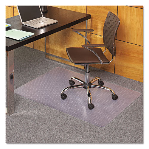 EverLife Light Use Chair Mat for Flat Pile Carpet, Rectangular, 36 x 44, Clear-(ESR121821)