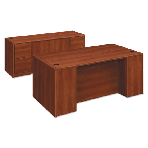 10700 Series Double Pedestal Desk with Full-Height Pedestals, 72" x 36" x 29.5", Cognac-(HON10799CO)