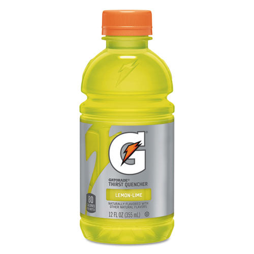 G-Series Perform 02 Thirst Quencher, Lemon-Lime, 12 oz Bottle, 24/Carton-(QKR12178)