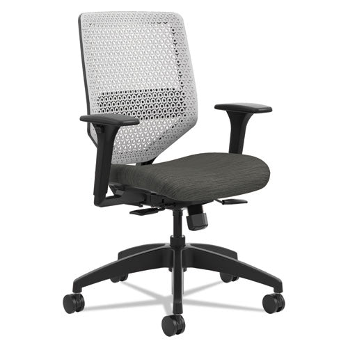 Solve Series ReActiv Back Task Chair, Supports Up to 300 lb, 18" to 23" Seat Height, Ink Seat, Titanium Back, Black Base-(HONSVR1AILC10TK)
