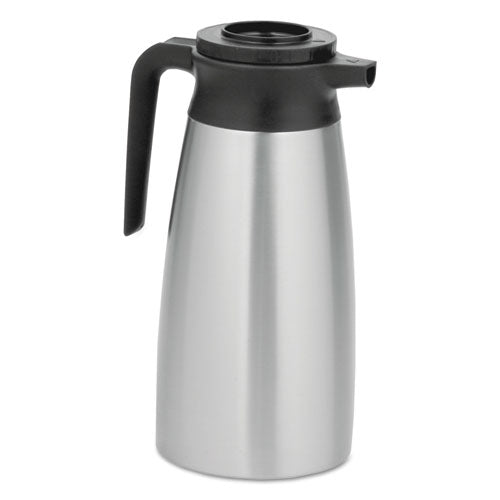 1.9 Liter Thermal Pitcher, Stainless Steel/Black-(BUNVACPIT19)