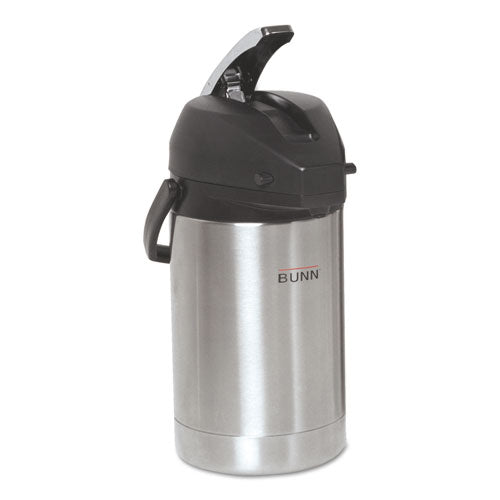 2.5 Liter Lever Action Airpot, Stainless Steel/Black-(BUNAIRPOT25)