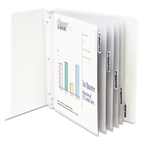 Sheet Protectors with Index Tabs, Heavy, Clear Tabs, 2", 11 x 8.5, 5/Set-(CLI05557)