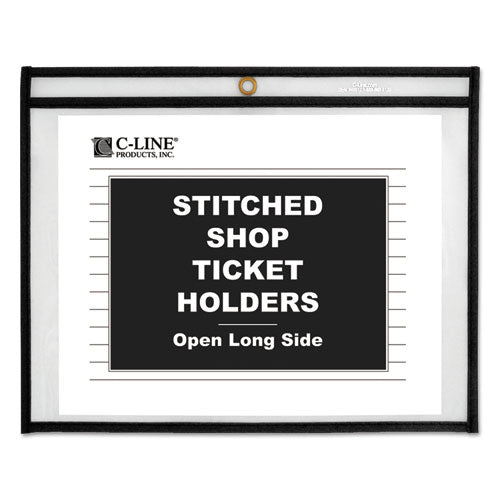 Shop Ticket Holders, Stitched, Both Sides Clear, 75 Sheets, 12 x 9, 25/Box-(CLI49912)