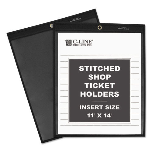 Shop Ticket Holders, Stitched, One Side Clear, 75 Sheets, 11 x 14, 25/BX-(CLI45114)