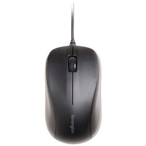 Wired USB Mouse for Life, USB 2.0, Left/Right Hand Use, Black-(KMW72110)