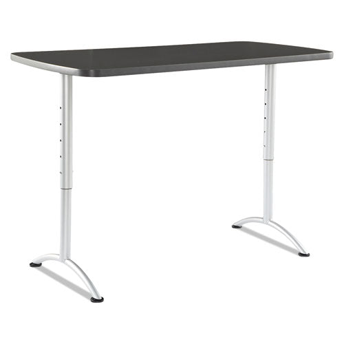 ARC Adjustable-Height Table, Rectangular Top, 60w x 30d x 30 to 42h, Graphite/Silver-(ICE69317)