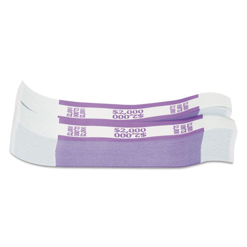 Currency Straps, Violet, $2,000 in $20 Bills, 1000 Bands/Pack-(CTX402000)