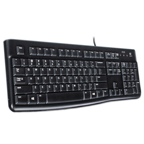 K120 Ergonomic Desktop Wired Keyboard, USB, Black-(LOG920002478)