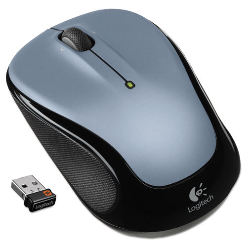 M325 Wireless Mouse, 2.4 GHz Frequency/30 ft Wireless Range, Left/Right Hand Use, Silver-(LOG910002332)