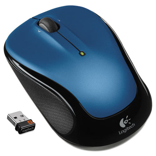 M325 Wireless Mouse, 2.4 GHz Frequency/30 ft Wireless Range, Left/Right Hand Use, Blue-(LOG910002650)