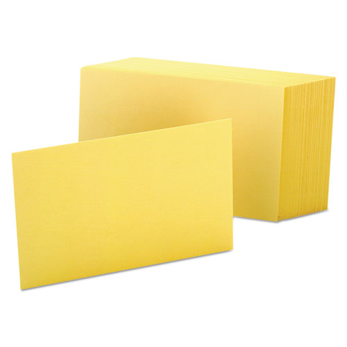 Unruled Index Cards, 4 x 6, Canary, 100/Pack-(OXF7420CAN)