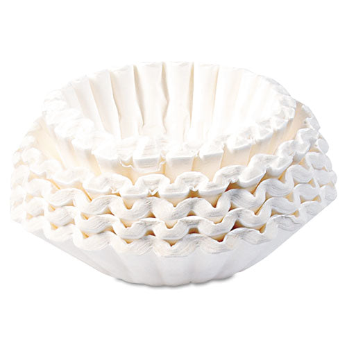 Commercial Coffee Filters, 12 Cup Size, Flat Bottom, 500/Bag, 2 Bags/Carton-(BUN1M5002)