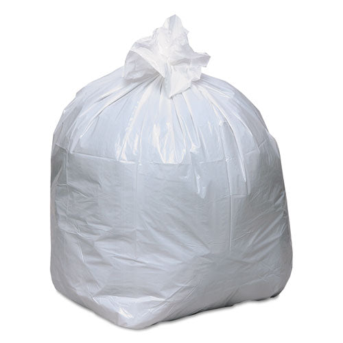 Linear-Low-Density Recycled Tall Kitchen Bags, 13 gal, 0.85 mil, 24" x 33", White, 15 Bags/Roll, 10 Rolls/Box-(WBIRNW1K150V)