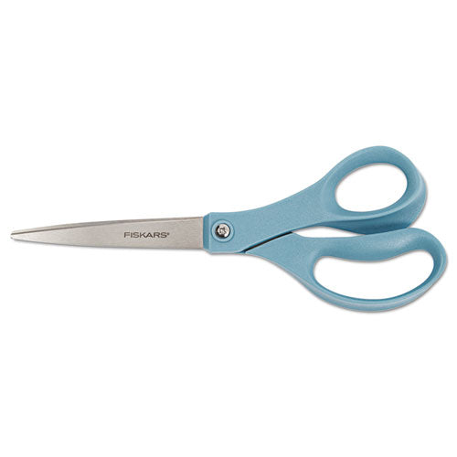 Contoured Performance Scissors, 8" Long, 3.5" Cut Length, Blue Straight Handle-(FSK1424901005)