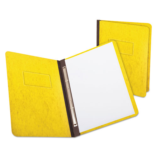 Heavyweight PressGuard and Pressboard Report Cover w/ Reinforced Side Hinge, 2-Prong Metal Fastener, 3" Cap, 8.5 x 11, Yellow-(OXF12709)