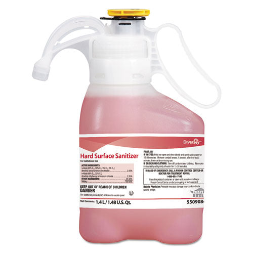 Hard Surface Sanitizer, Red, 1.4 L Bottle, 2/Carton-(DVO5509084)