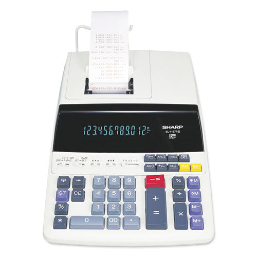EL1197PIII Two-Color Printing Desktop Calculator, Black/Red Print, 4.5 Lines/Sec-(SHREL1197PIII)