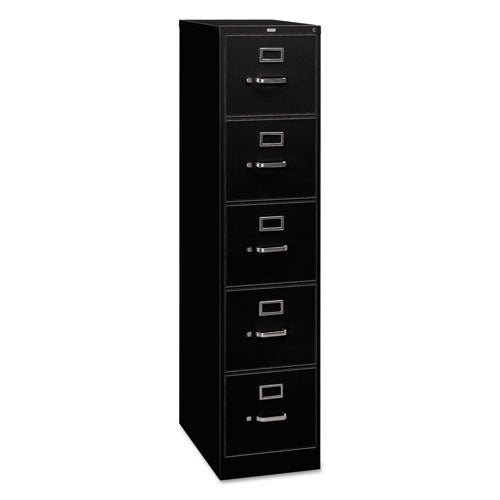 310 Series Vertical File, 5 Letter-Size File Drawers, Black, 15" x 26.5" x 60"-(HON315PP)