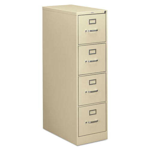 310 Series Vertical File, 4 Letter-Size File Drawers, Putty, 15" x 26.5" x 52"-(HON314PL)