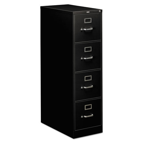 310 Series Vertical File, 4 Letter-Size File Drawers, Black, 15" x 26.5" x 52"-(HON314PP)