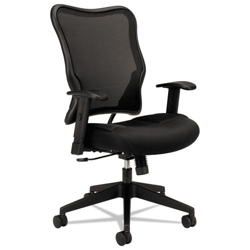 VL702 Mesh High-Back Task Chair, Supports Up to 250 lb, 18.5" to 23.5" Seat Height, Black-(BSXVL702MM10)