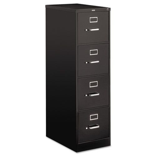 510 Series Vertical File, 4 Letter-Size File Drawers, Black, 15" x 25" x 52"-(HON514PP)
