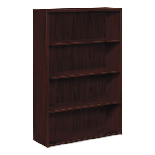 10500 Series Laminate Bookcase, Four-Shelf, 36w x 13.13d x 57.13h, Mahogany-(HON105534NN)