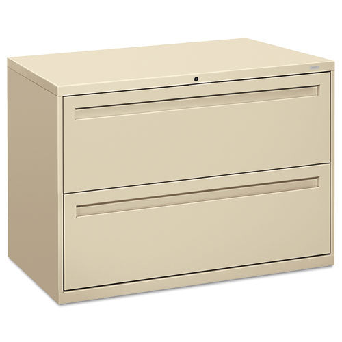 Brigade 700 Series Lateral File, 2 Legal/Letter-Size File Drawers, Putty, 42" x 18" x 28"-(HON792LL)