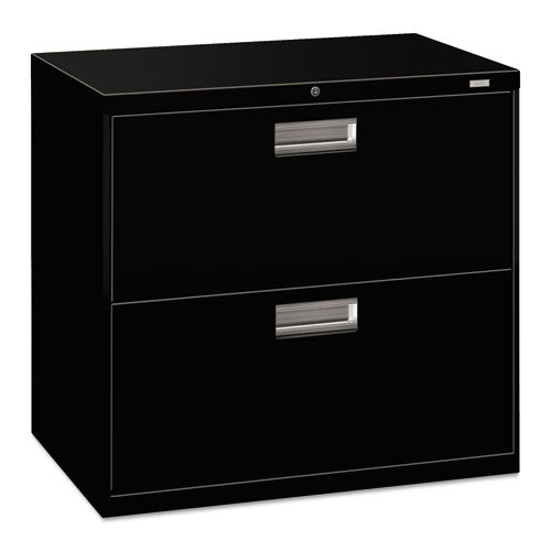 Brigade 600 Series Lateral File, 2 Legal/Letter-Size File Drawers, Black, 30" x 18" x 28"-(HON672LP)