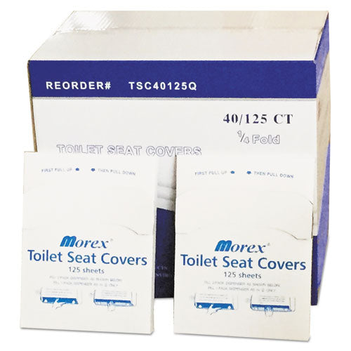 Quarter-Fold Toilet Seat Covers, 14.17 x 16.73, White, 5,000/Carton-(GENTSC40125QB)