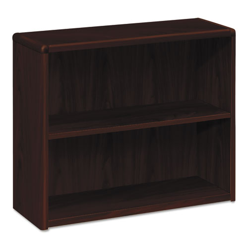 10700 Series Wood Bookcase, Two-Shelf, 36w x 13.13d x 29.63h, Mahogany-(HON10752NN)