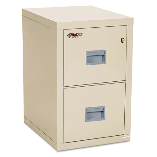 Compact Turtle Insulated Vertical File, 1-Hour Fire, 2 Legal/Letter File Drawers, Parchment, 17.75" x 22.13" x 27.75"-(FIR2R1822CPA)