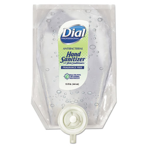 Antibacterial Gel Hand Sanitizer Refill for Eco-Smart Dispenser, Fragrance-Free, 15 oz, 6/Carton-(DIA12258CT)