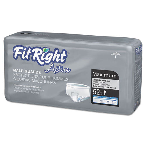 FitRight Active Male Guards, 6" x 11", White, 52/Pack-(MIIMSCMG02)