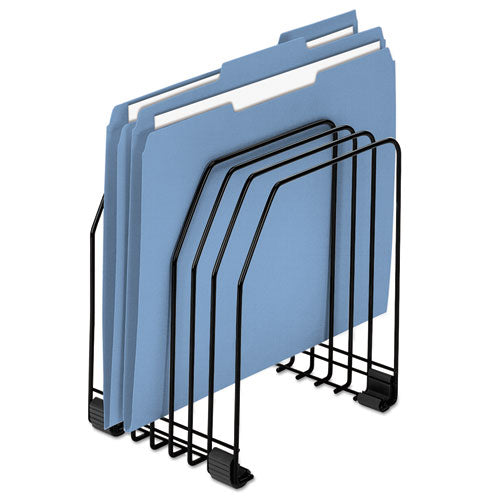 Wire Organizer, 7 Sections, Letter to Legal Size Files, 7.38" x 5.88" x 8.25", Black-(FEL68112)