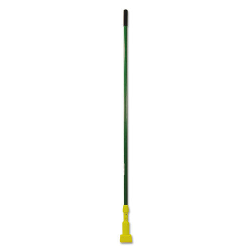 Gripper Fiberglass Mop Handle, 1" dia x 60", Green/Yellow-(RCPH246GRE)