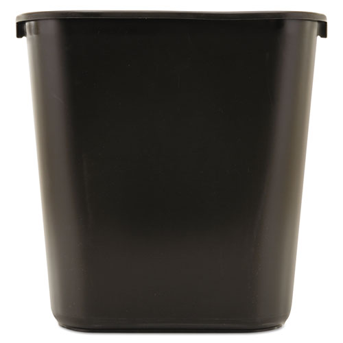 Deskside Plastic Wastebasket, 7 gal, Plastic, Black-(RCP295600BK)