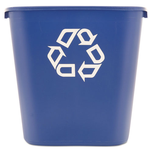 Deskside Recycling Container, Medium, 28.13 qt, Plastic, Blue-(RCP295673BE)