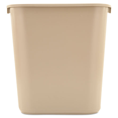 Deskside Plastic Wastebasket, 7 gal, Plastic, Beige-(RCP295600BG)