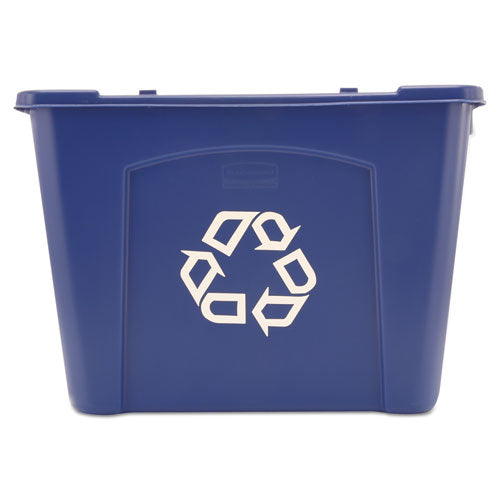 Stacking Recycle Bin, 14 gal, Polyethylene, Blue-(RCP571473BE)